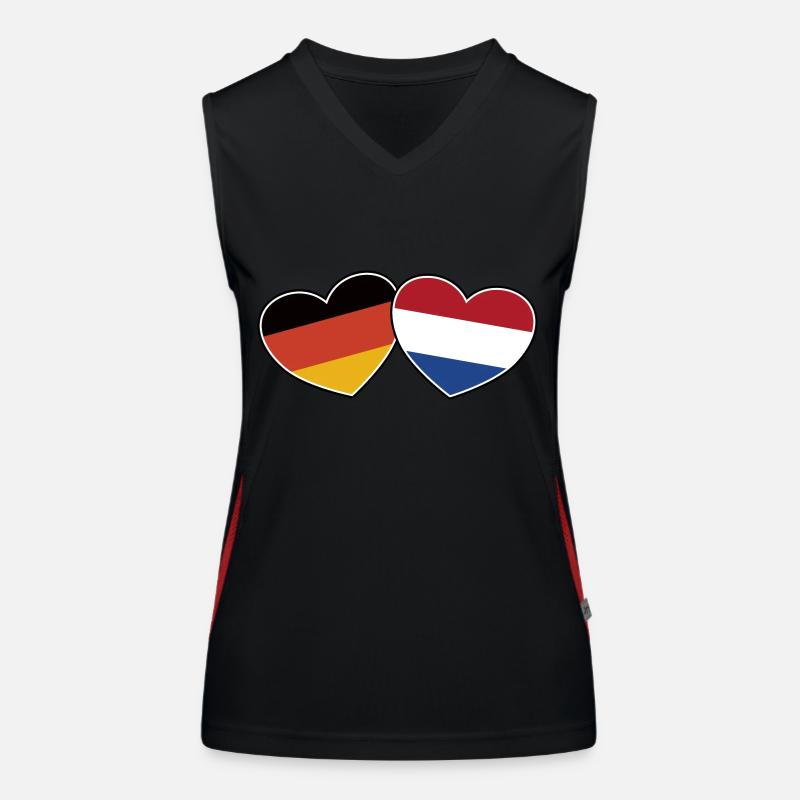 Deutsch Holländische Freundschaft - Geschenk Funktionelles Kontrast-Tank Top für Frauen