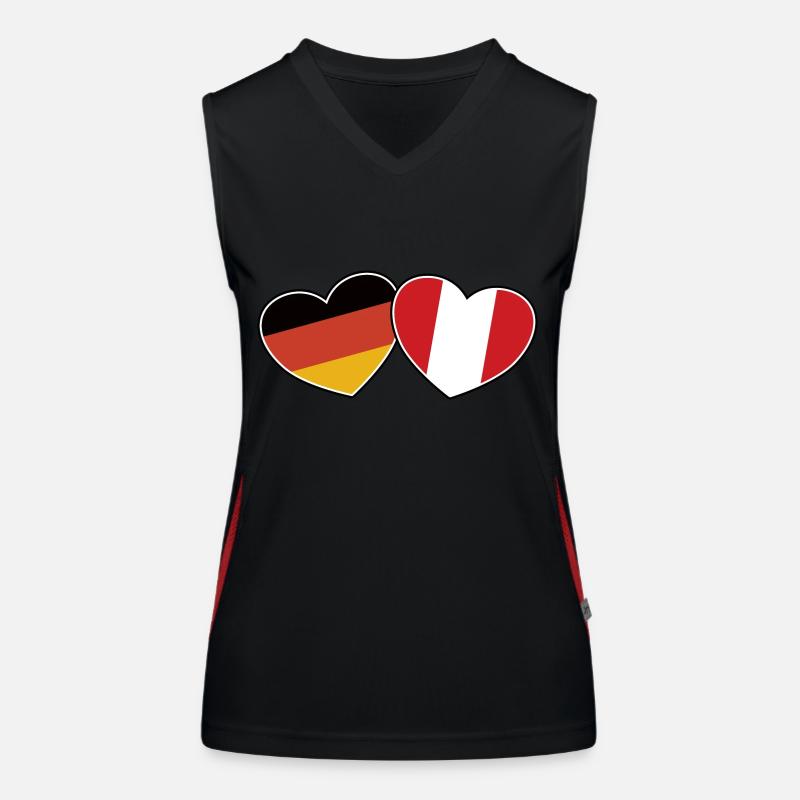German Peruvian Friendship - Gift Women's Functional Contrast Tank Top