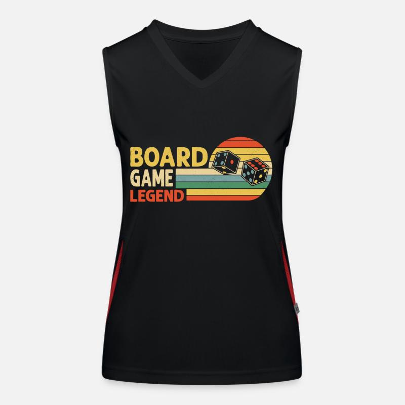 Board Game Legend Nerd Gamer Tabletop Player Funktionelles Kontrast-Tank Top für Frauen