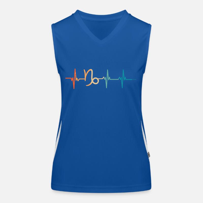 Herzschlag Steinbock Sternzeichen Funktionelles Kontrast-Tank Top für Frauen