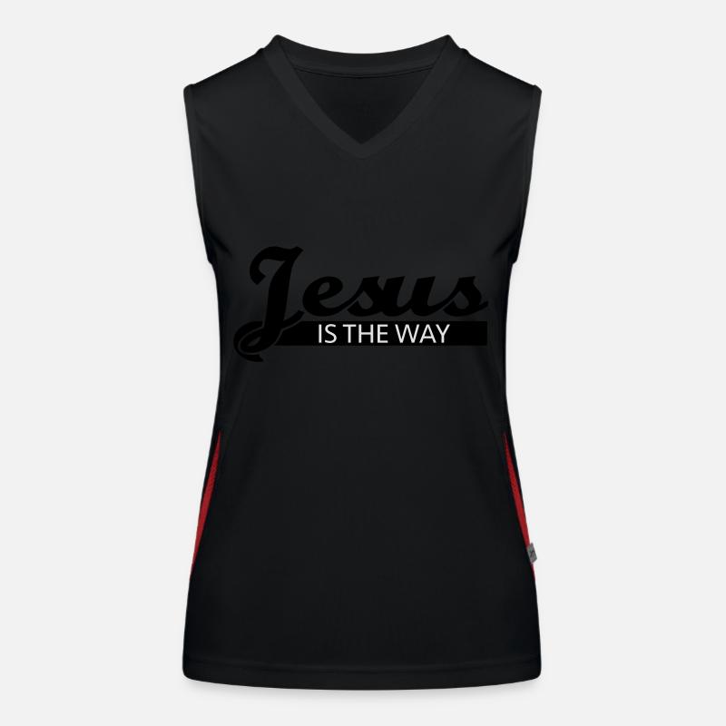 Jesus is the way Funktionelles Kontrast-Tank Top für Frauen