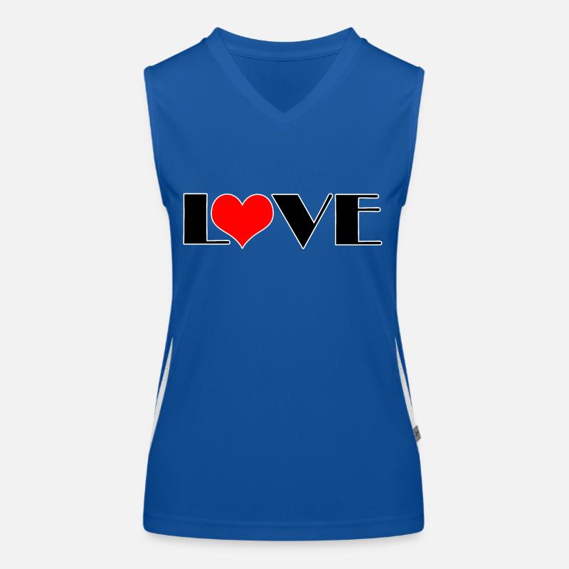 Liebestext Funktionelles Kontrast-Tank Top für Frauen