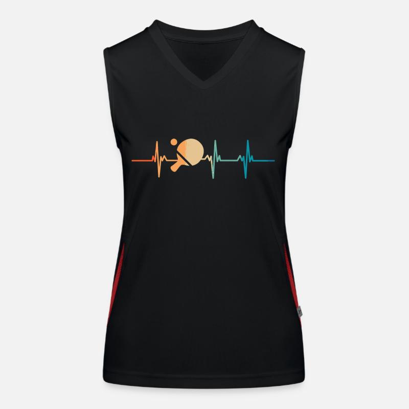 Heartbeat Ping Pong Women's Functional Contrast Tank Top