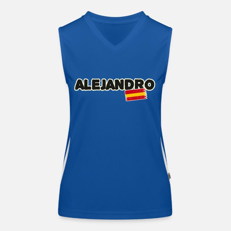 Alejandro Spanish flag Spain Women's Functional Contrast Tank Top