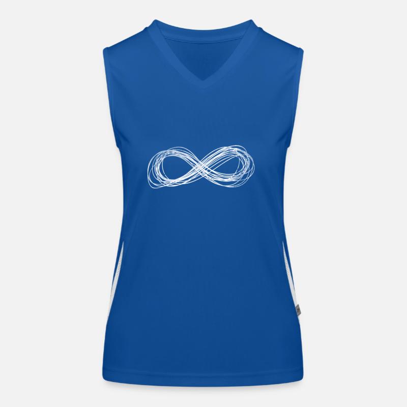 signe Infinity peinture signe infini Débardeur respirant contrasté Femme