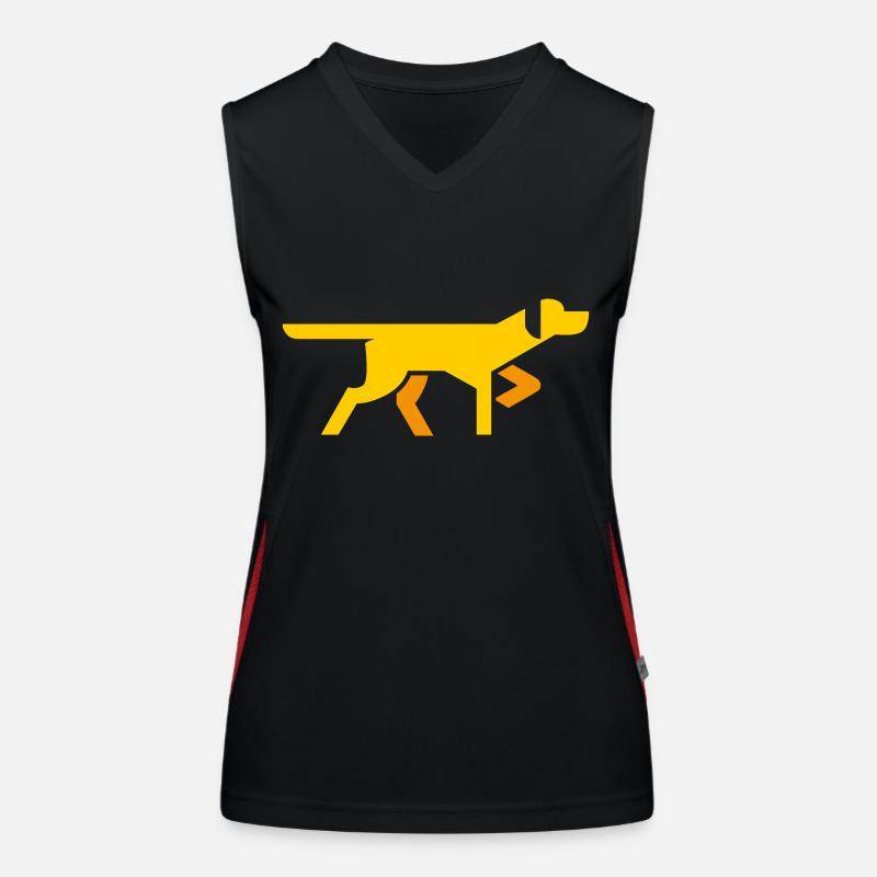 hund Funktionelles Kontrast-Tank Top für Frauen