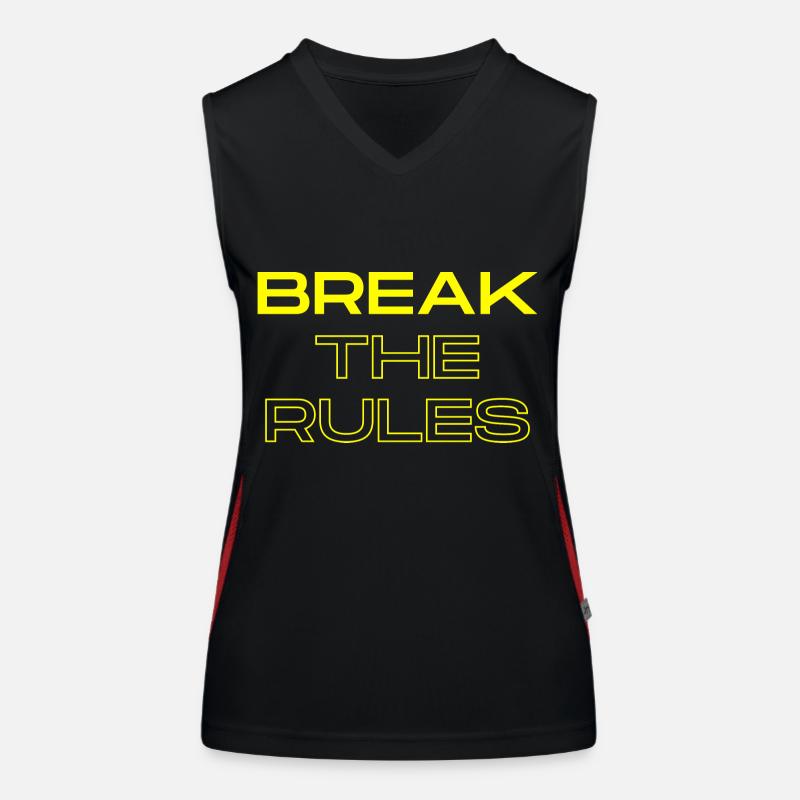 Break the Rules Funktionelles Kontrast-Tank Top für Frauen