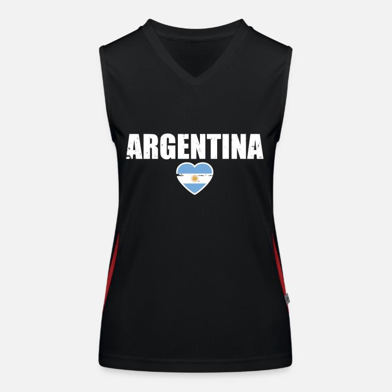 Argentine Argentine Drapeau argentin Débardeur respirant contrasté Femme
