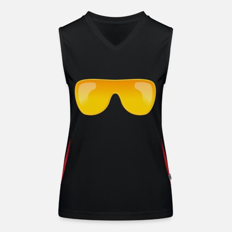 Goldene Sonnenbrille Funktionelles Kontrast-Tank Top für Frauen