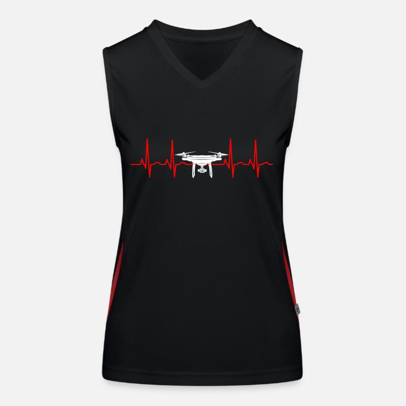 Heartbeat Drone Drones Women's Functional Contrast Tank Top