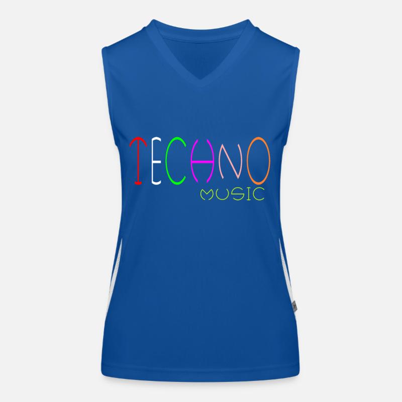 techno music Women's Functional Contrast Tank Top