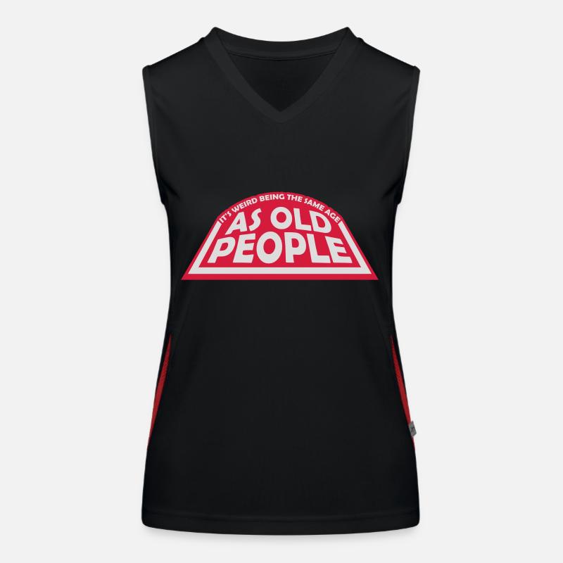 being old people age Women's Functional Contrast Tank Top