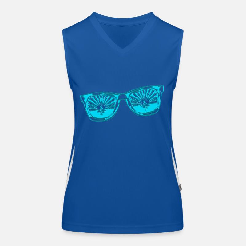 Sunglasses Summer Cute Happy Beach Ocean Surf Women's Functional Contrast Tank Top
