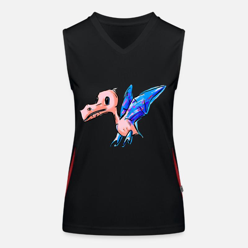 Flying Pterodactyl Women's Functional Contrast Tank Top