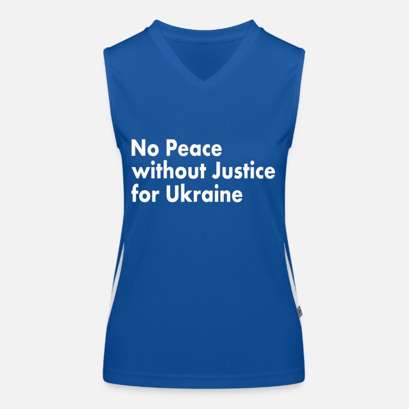 No peace without justice for ukraine Débardeur respirant contrasté Femme