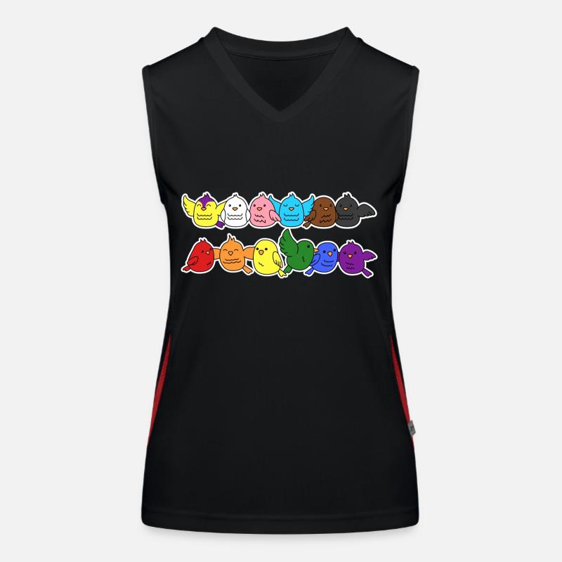 Pride Progress Flag Bird for Equality Débardeur respirant contrasté Femme