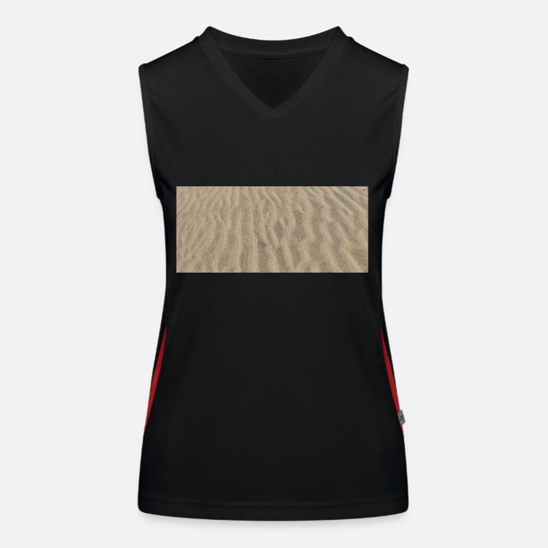 Sand horizontal Funktionelles Kontrast-Tank Top für Frauen