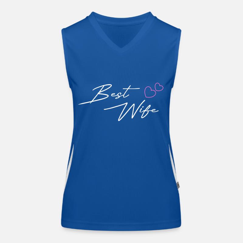 Best Wife Design white Funktionelles Kontrast-Tank Top für Frauen