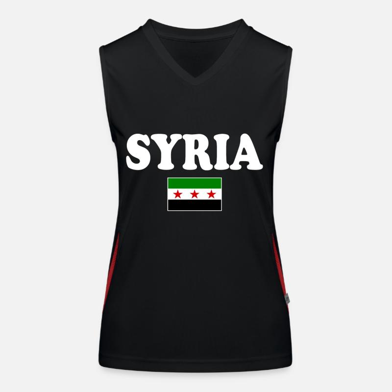 Drapeau de la Syrie Débardeur respirant contrasté Femme