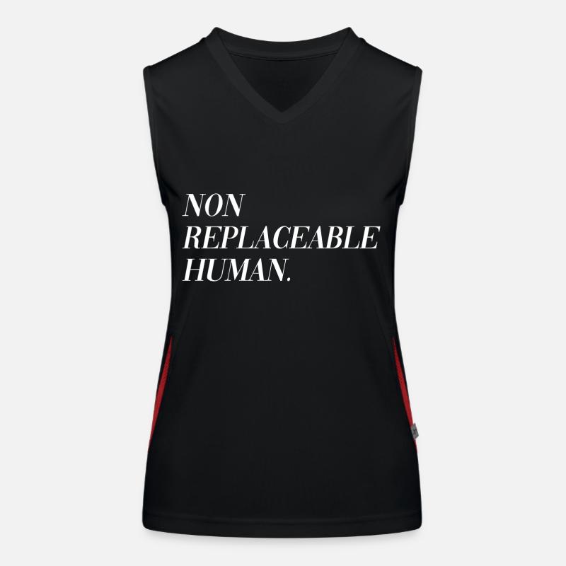 Humain non remplaçable Débardeur respirant contrasté Femme