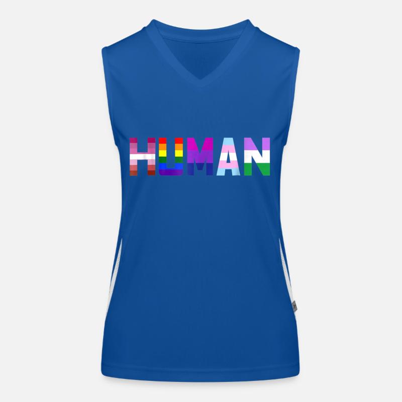 Humanrights Regenbogen LGBTQ CSD Gender Geschenk Funktionelles Kontrast-Tank Top für Frauen