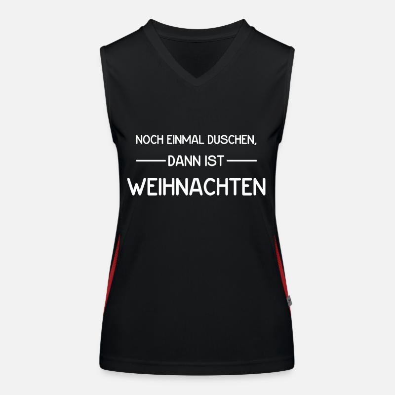Noch einmal duschen, dann ist Weihnachten Funktionelles Kontrast-Tank Top für Frauen