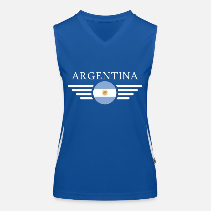 Drapeau de l’Argentine Débardeur respirant contrasté Femme