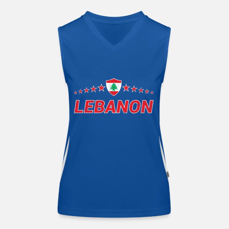 Libanon Funktionelles Kontrast-Tank Top für Frauen