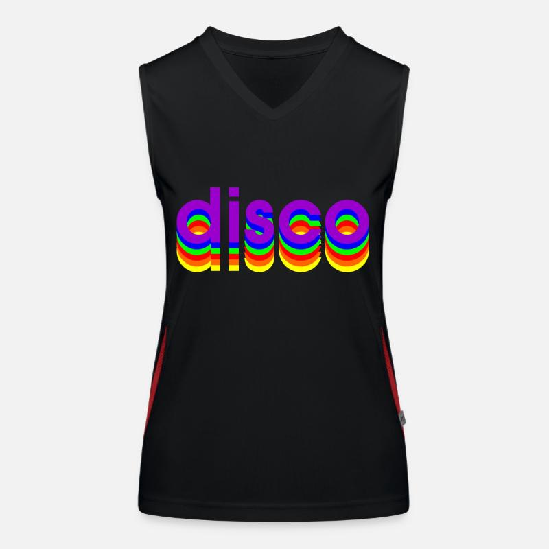 80er disco Funktionelles Kontrast-Tank Top für Frauen