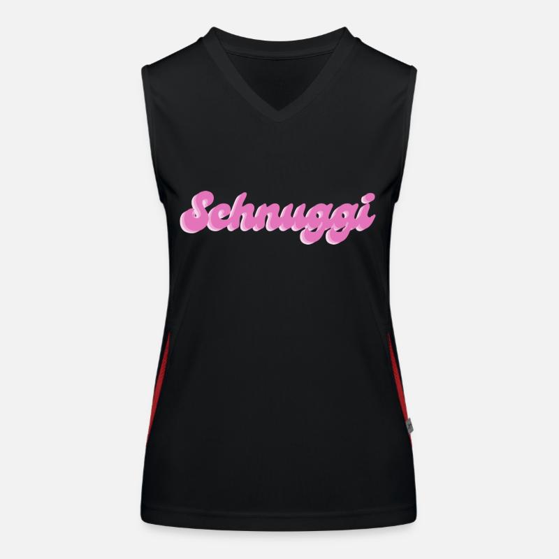 Schnuggi in rosa Funktionelles Kontrast-Tank Top für Frauen