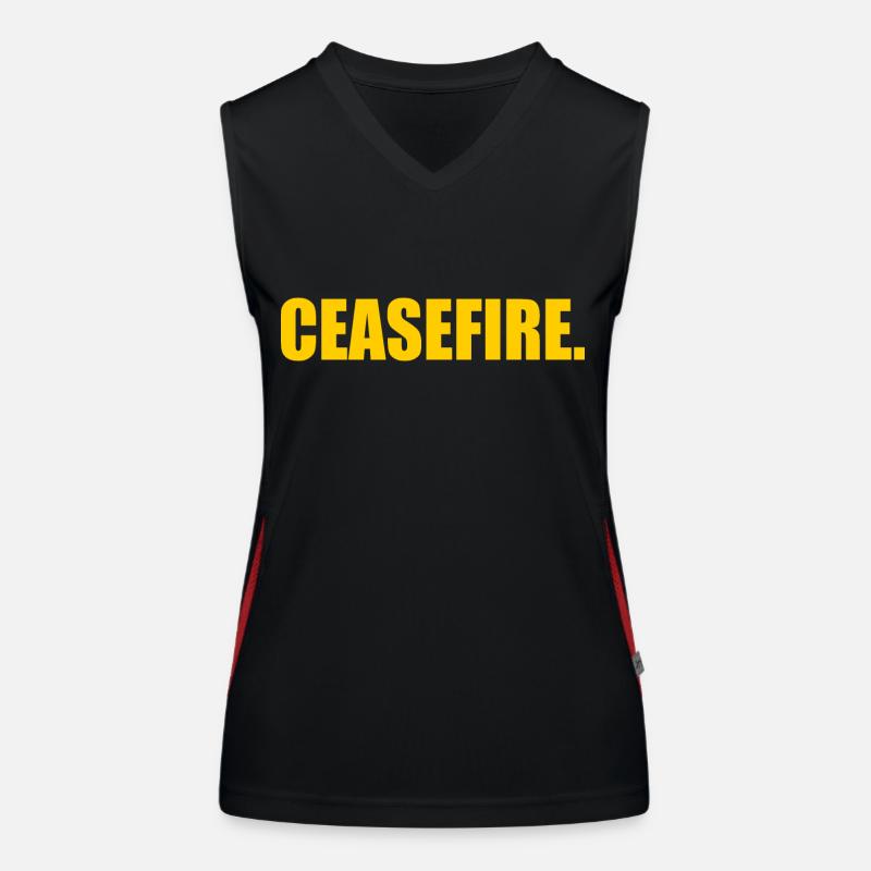 Ceasefire now Funktionelles Kontrast-Tank Top für Frauen