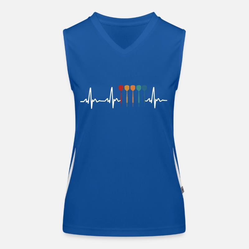 Dart Heartbeat Ekg Retro Women's Functional Contrast Tank Top
