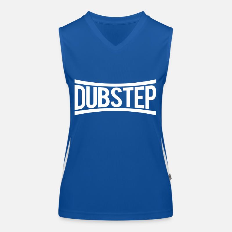 Dub Step Techno Musique Party Bar Texte Lettrage Débardeur respirant contrasté Femme