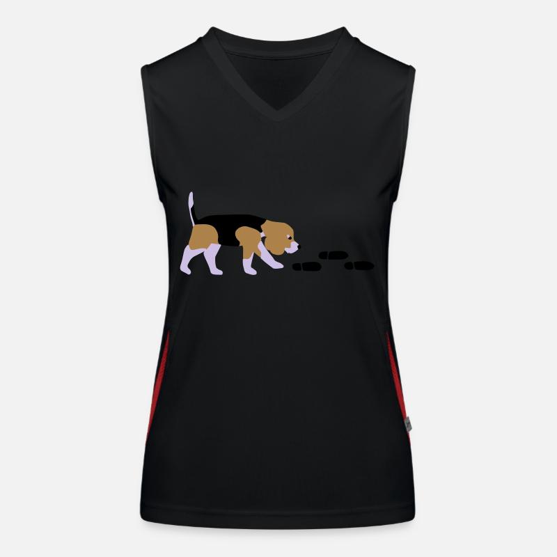 Beagle Mantrailer Funktionelles Kontrast-Tank Top für Frauen