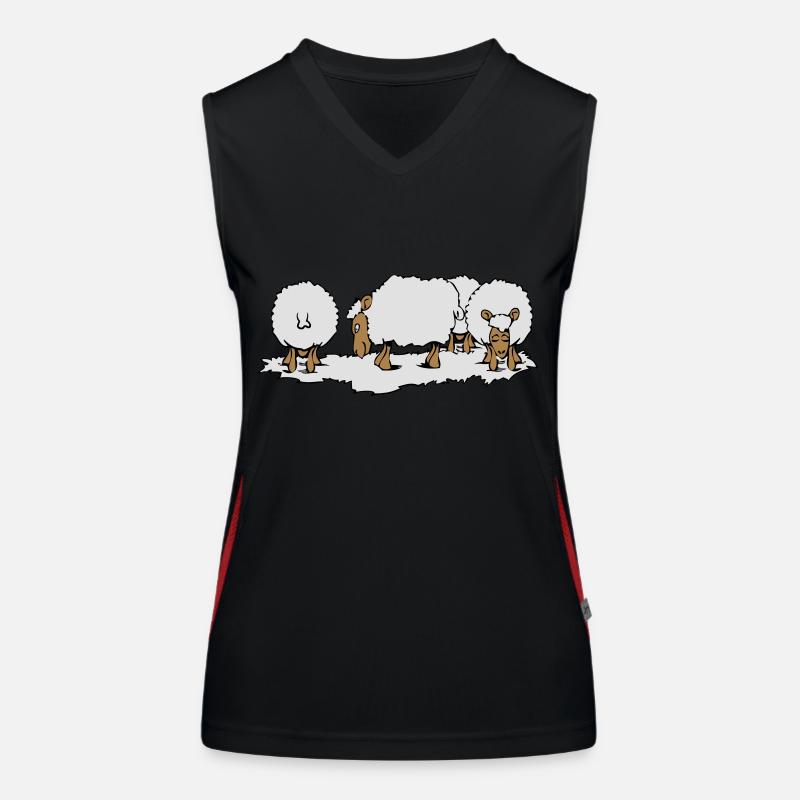 SCHAF Herde Funktionelles Kontrast-Tank Top für Frauen