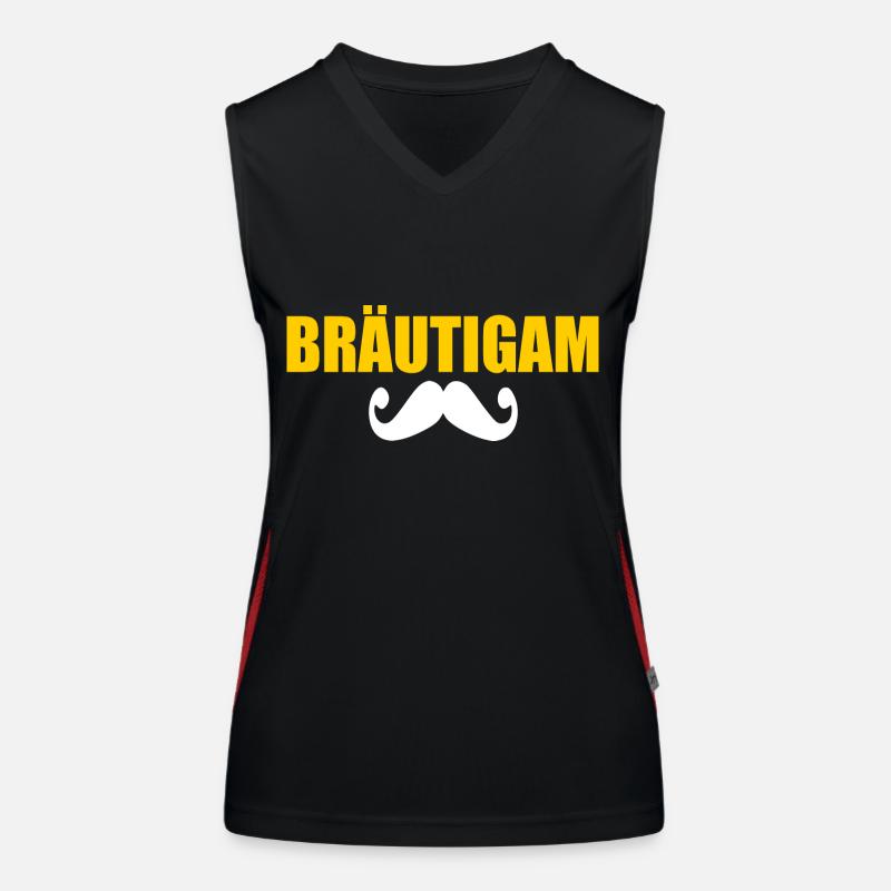 Bräutigam Funktionelles Kontrast-Tank Top für Frauen