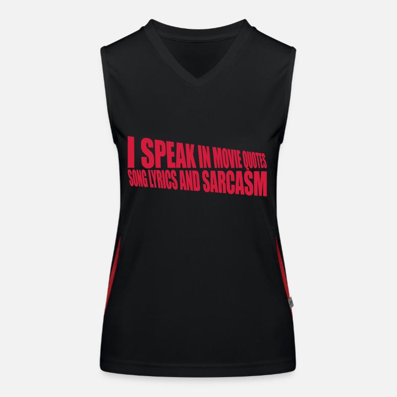 speak lyrics and sarcasm Women's Functional Contrast Tank Top