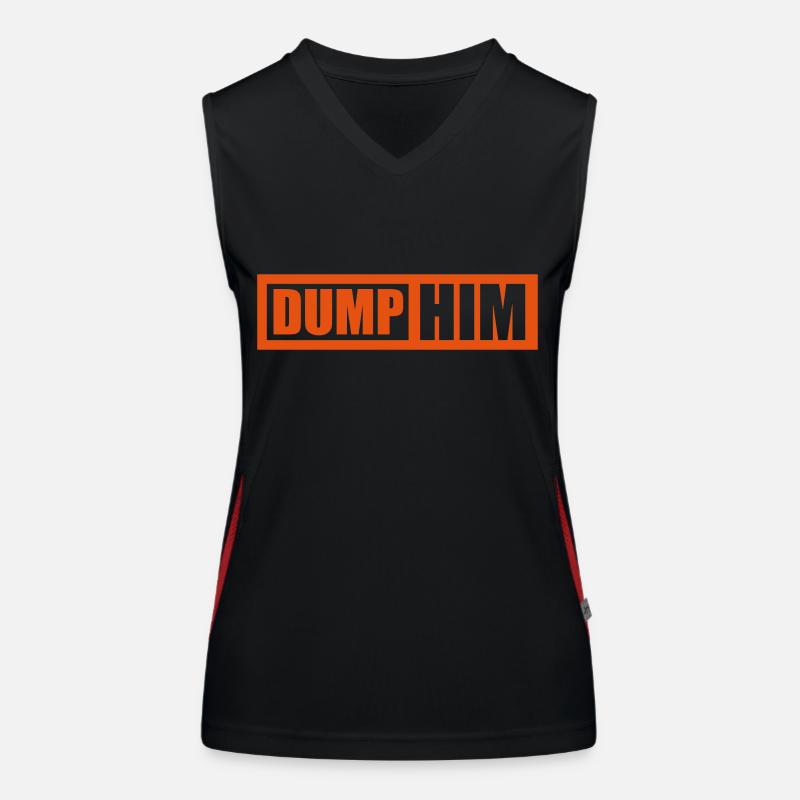 Dump Him Quote Logo Débardeur respirant contrasté Femme