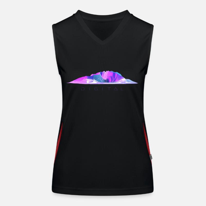 Digital Funktionelles Kontrast-Tank Top für Frauen
