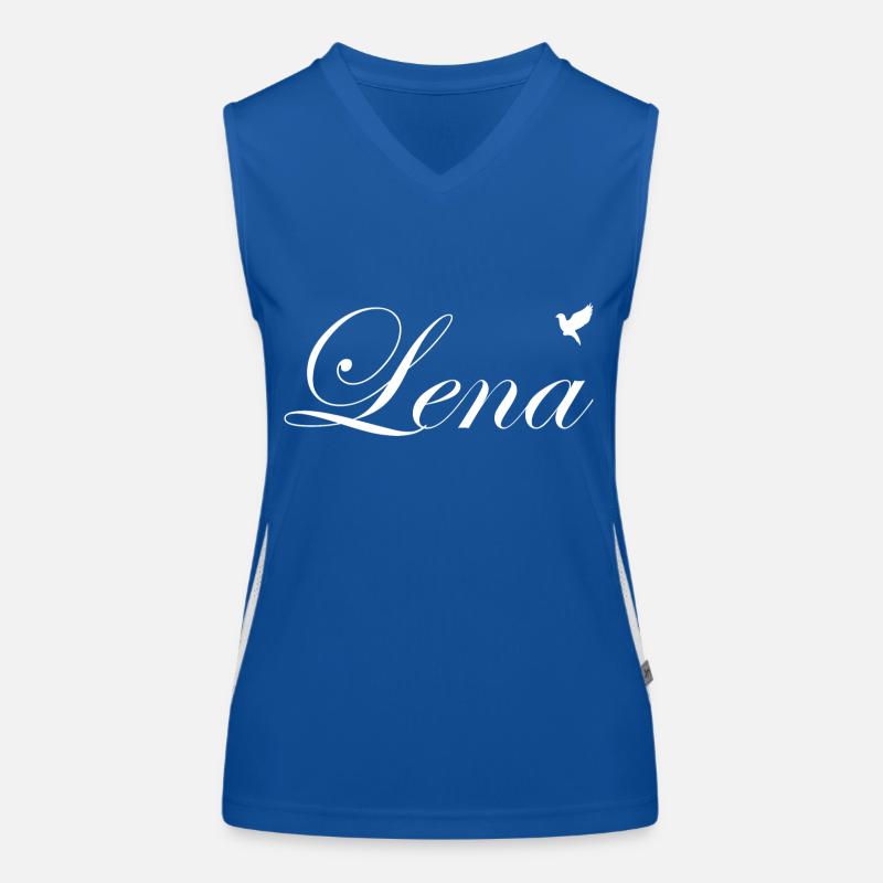 Lena beautiful name White Women's Functional Contrast Tank Top