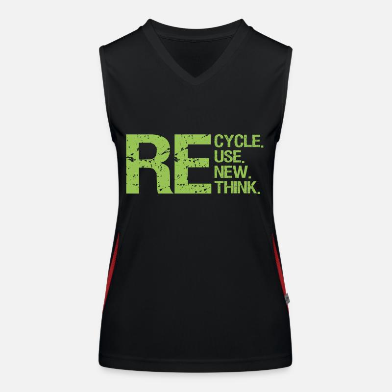 ReRecycler Réutiliser Repenser Repenser Débardeur respirant contrasté Femme
