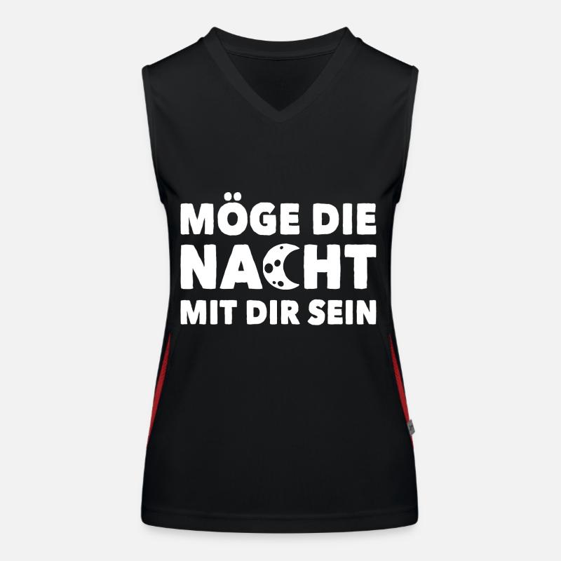 Möge die Nacht mit dir sein Nachtleben Funktionelles Kontrast-Tank Top für Frauen