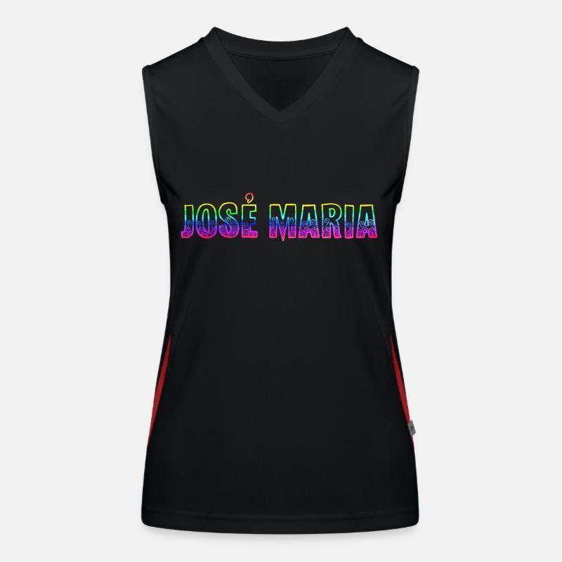 josé maria rs regenbogen Funktionelles Kontrast-Tank Top für Frauen