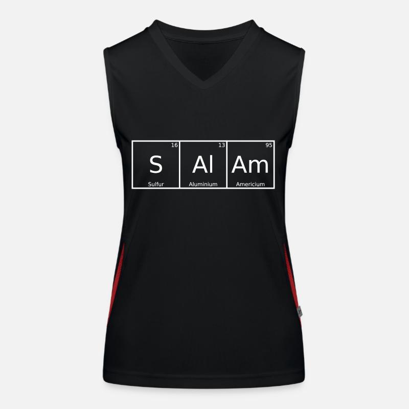 Salam Last Name First Name Chemistry Periodic Table Elements Women's Functional Contrast Tank Top