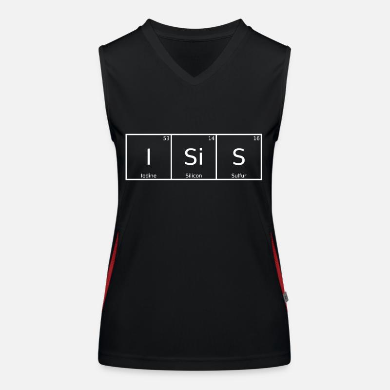 Isis Last Name First Name Chemistry Periodic Table Elements Women's Functional Contrast Tank Top