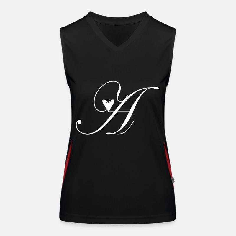 Monogram A Heart Vine Women's Functional Contrast Tank Top