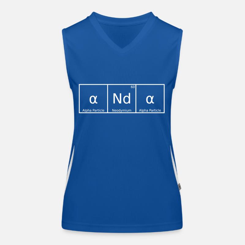 Anda Nom Prénom Chimie Tableau périodique Éléments Débardeur respirant contrasté Femme