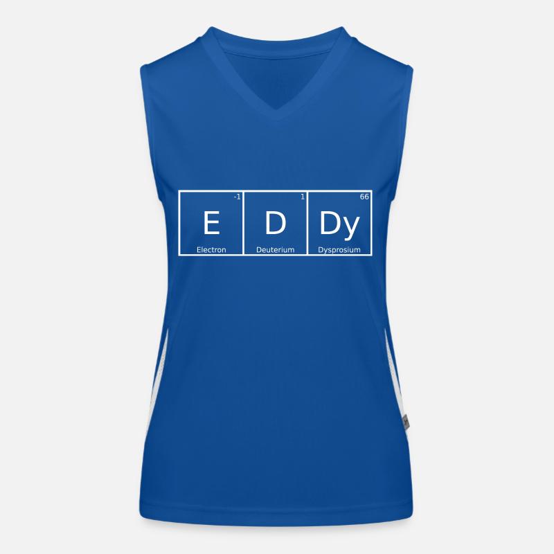 Eddy Name First Name Chemistry Periodic Table Elements Women's Functional Contrast Tank Top