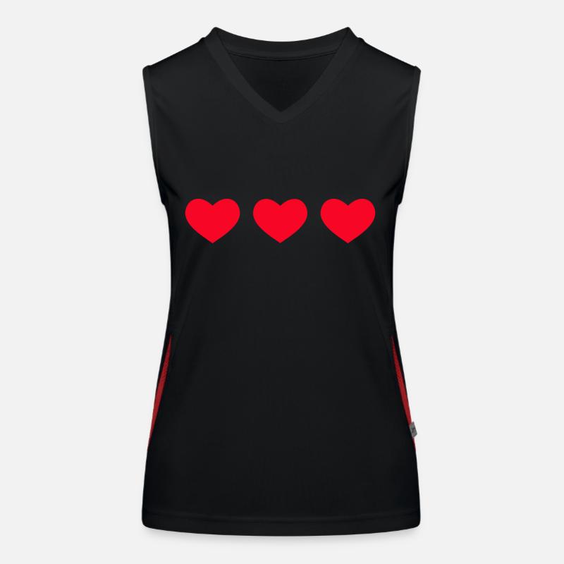 herzen Funktionelles Kontrast-Tank Top für Frauen