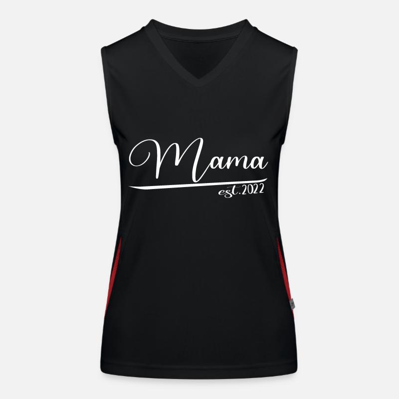 Mama 2022 Geschenk Muttertag Funktionelles Kontrast-Tank Top für Frauen